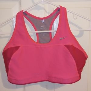 Nike Sports Bra Dri-fit sz L Pink two tone
